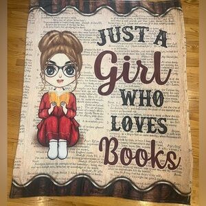 Just A Girl Who Loves Books Blanket